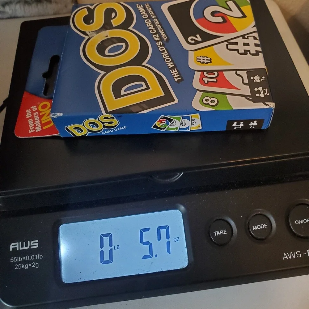 NEW Mattel DOS Card Game from Makers of UNO 2-4 Players Ages 7+,‎ Damaged Box